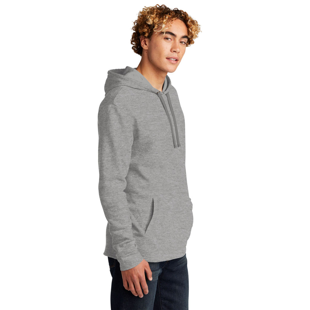 Basics Muscle Fit Heather Grey Hooded Knit Jacket For Men