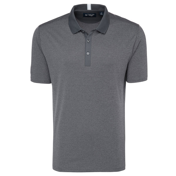 Original Penguin Men's Asphalt Heather Intarsia Heathered Polo