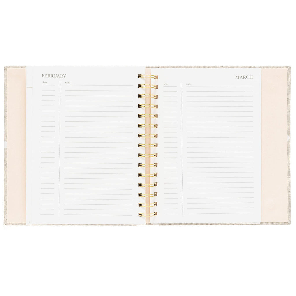 Sugar Paper Flax and White Dot Address Book