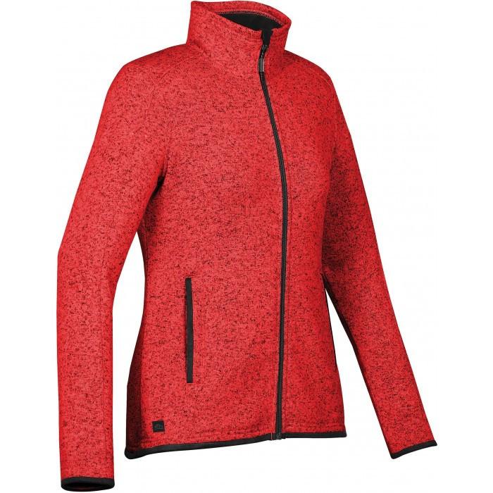 Stormtech Women's Red Heather Donegal Full-Zip Jacket