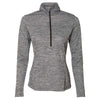 Russell Athletic Women's Black Striated Quarter-Zip Pullover