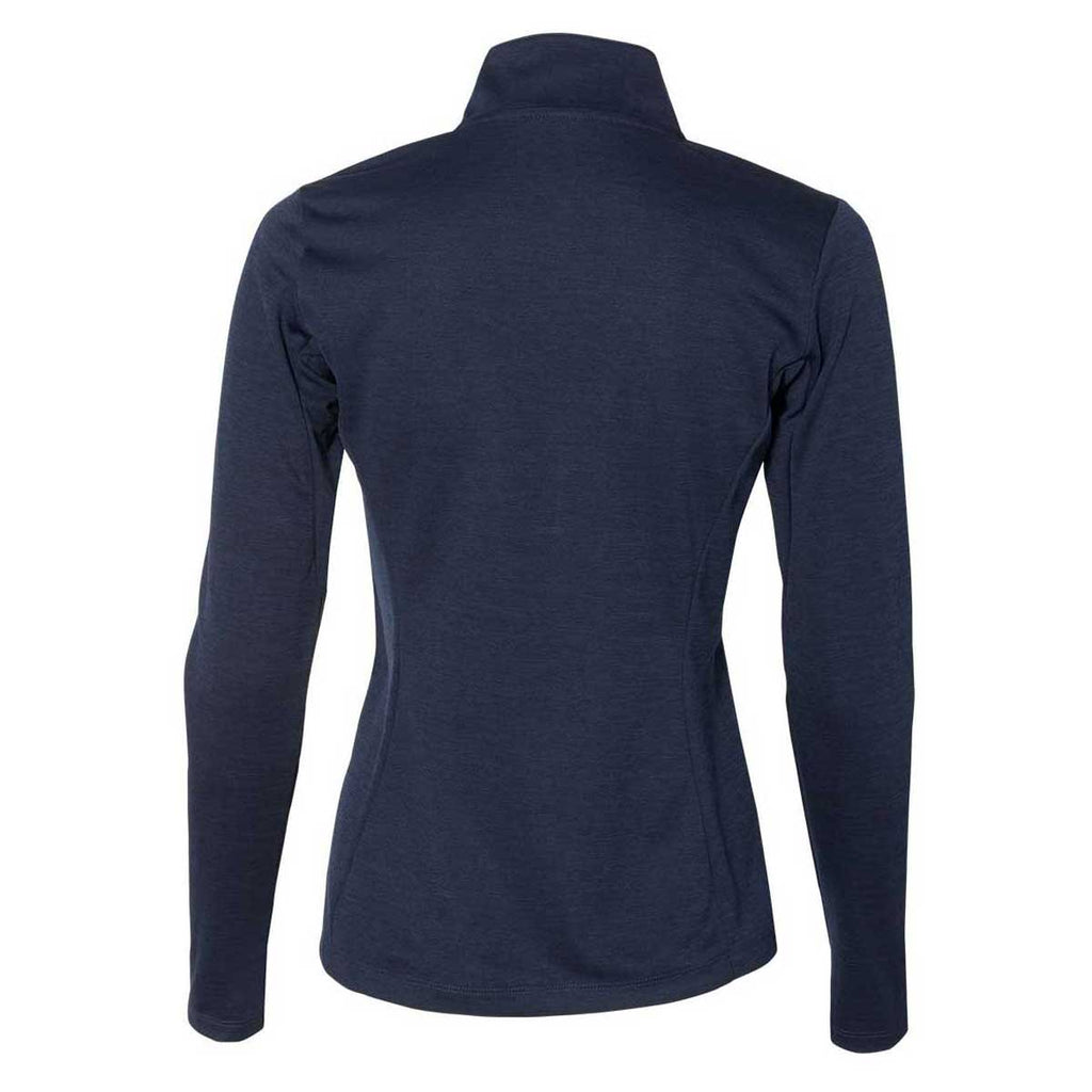 Russell Athletic Women's Navy Striated Quarter-Zip Pullover