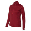 Russell Athletic Women's True Red Striated Quarter-Zip Pullover