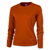 BAW Women's Texas Orange Loose Fit Cool Tek Long Sleeve T-Shirt