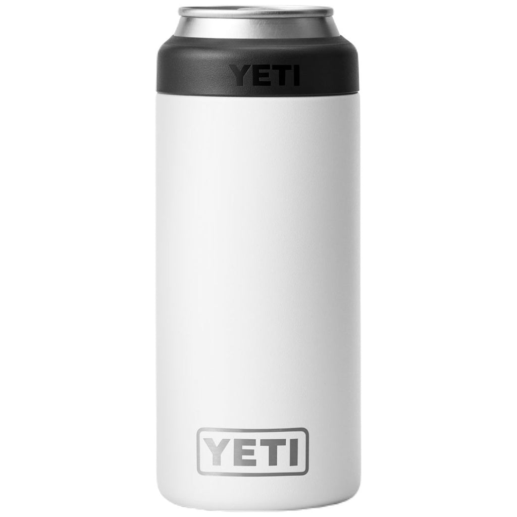 Yeti Rambler White 12 oz Colster Slim Can Cooler