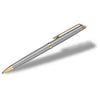 Waterman Stainless Steel Gold Trim Hemisphere Ballpoint Pen with Blue Ink