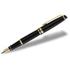 Waterman Black Lacquer Gold Trim Expert Fountain Pen with Black Ink