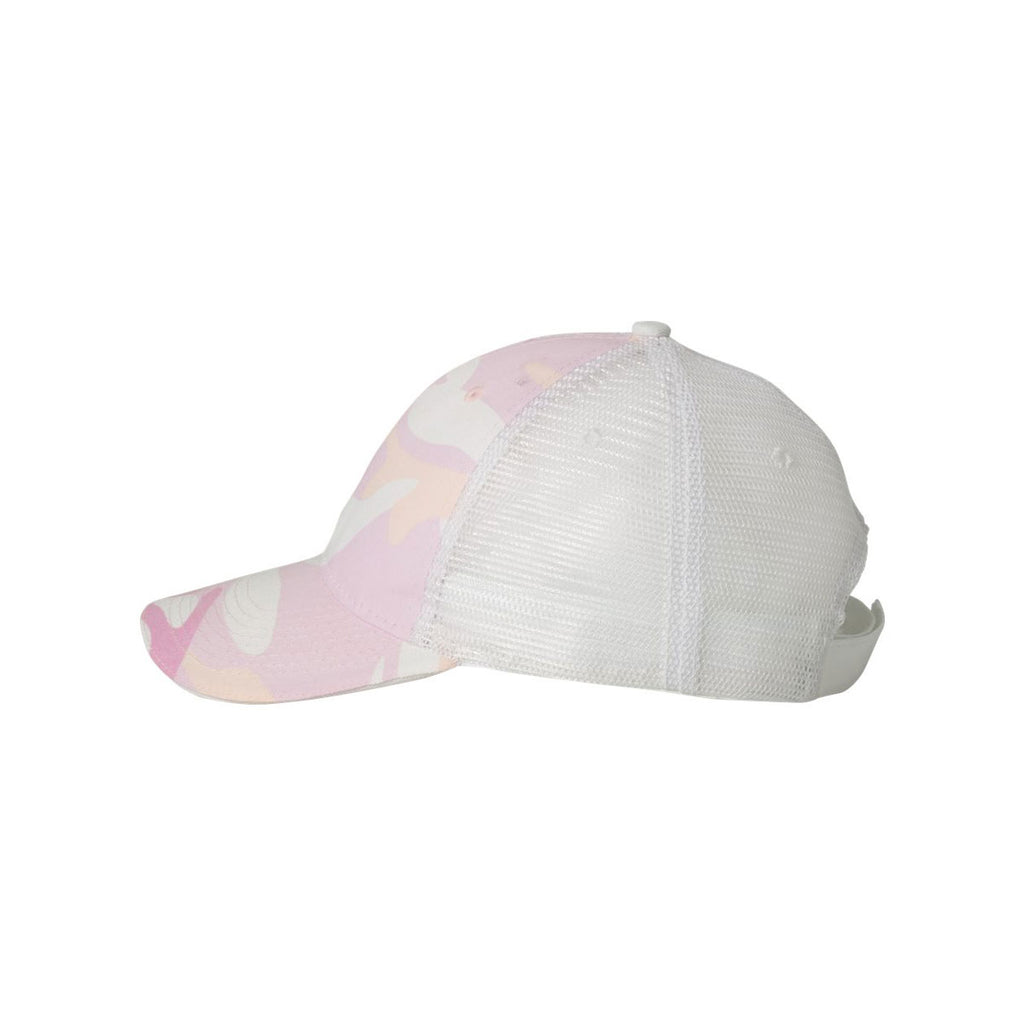 Valucap Pink Camo Sandwich Trucker Cap