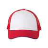 Valucap White/Red/Royal Sandwich Trucker Cap