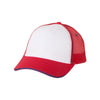 Valucap White/Red/Royal Sandwich Trucker Cap