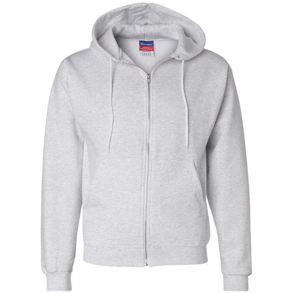 Champion Men's Silver Grey Eco 9-Ounce Full Zip Hood