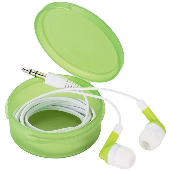 Bullet Translucent Lime Green Versa Earbuds in Case