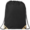 Bullet Black with Gold Trim Metallic Accent Drawstring Bag