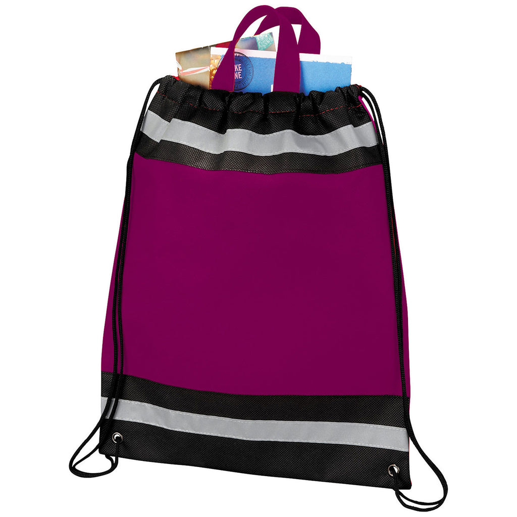 Bullet Burgundy Small Non-Woven Drawstring Bag