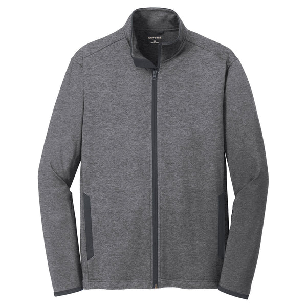 Sport-Tek Men's Charcoal Grey Heather/ Charcoal Grey Sport-Wick Stretc