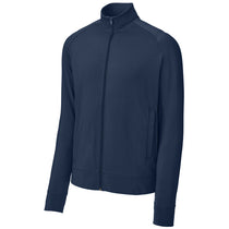 Sport-Tek Men's True Navy Sport-Wick Stretch Full-Zip Cadet Jacket