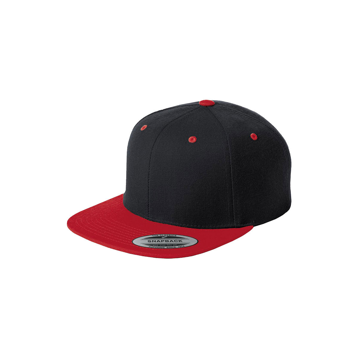 Bitcoin B Snapback Hat Red Heather Grey/ Red