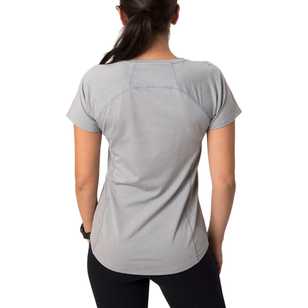 UNRL Women's Heather Grey Stride Short Sleeve