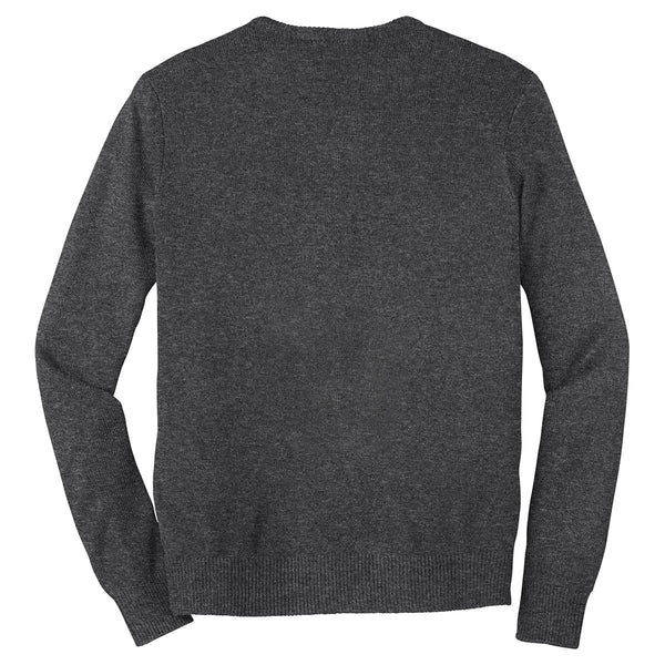 Port Authority Men's Charcoal Grey Value V-Neck Sweater