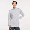 Toad & Co. Women's Egret Stripe Debug Swiftly Quarter Zip