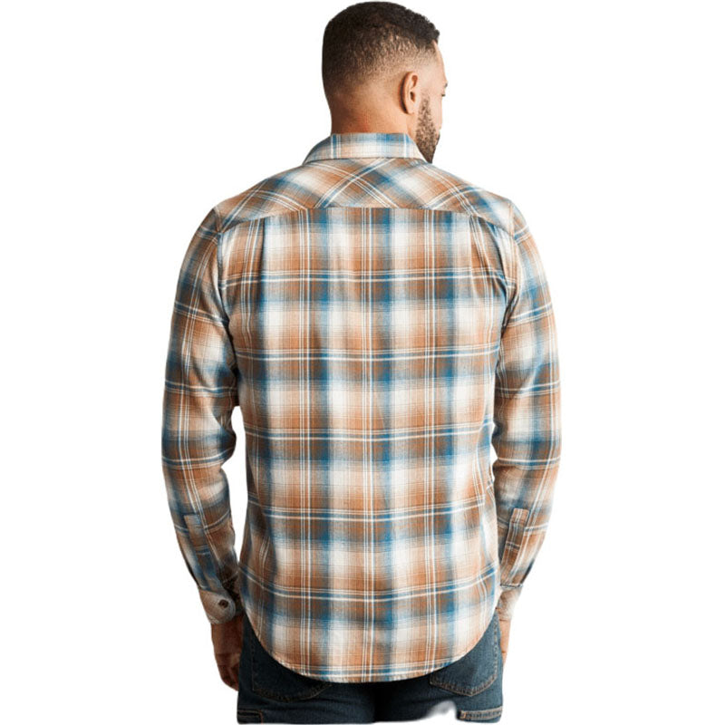 Timberland Men's Portland Plaid Brown Woodfort Mid-Weight Flannel Shirt