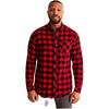 Timberland Men's Classic Red/Black Buffalo Check Woodfort Mid-Weight Flannel Shirt