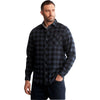 Timberland Men's Navy Buffalo Check Woodfort Mid-Weight Flannel Shirt