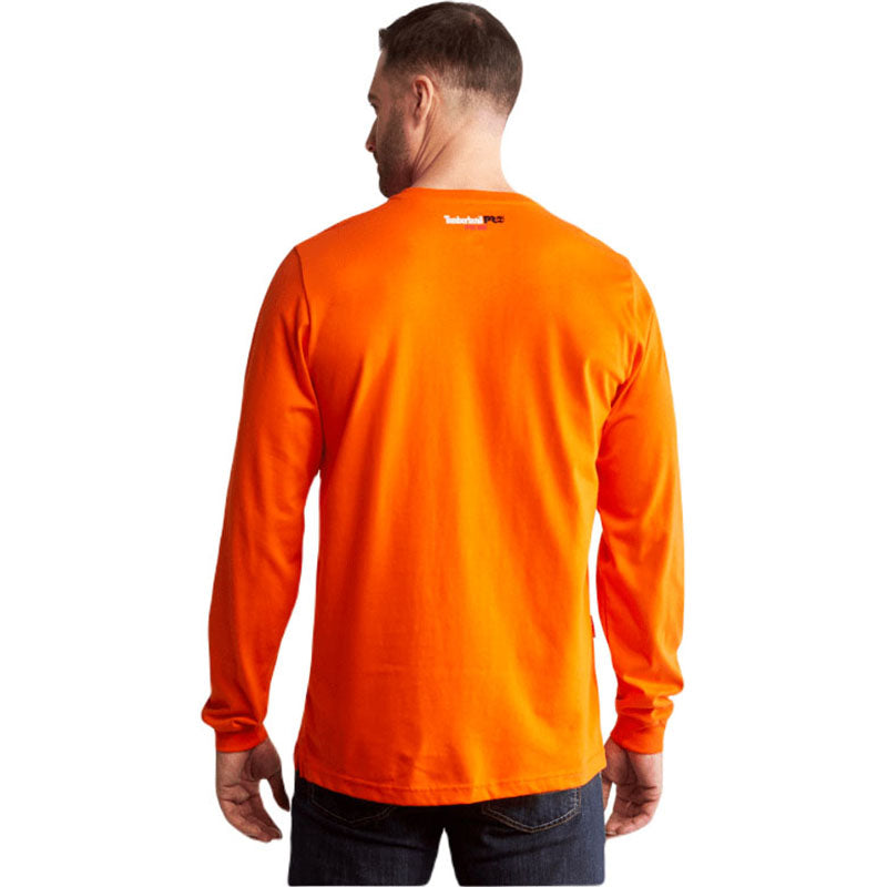 Timberland Men's Blaze Orange Cotton Core Henley