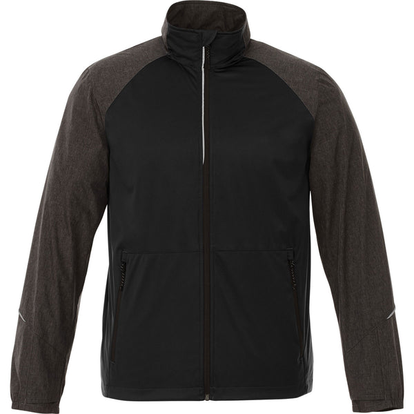 Elevate Men's Black/Smoke Heather Mikumi Hybrid Softshell Jacket