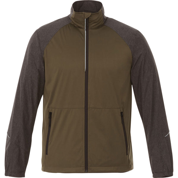 Elevate Men's Loden/Black Smoke Heather Mikumi Hybrid Softshell Jacket