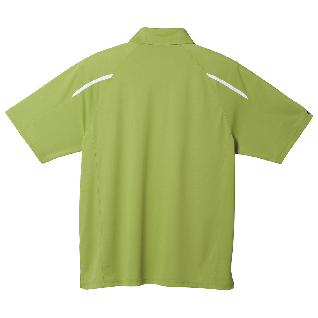 Elevate Men's Dark Citron Green/White Nyos Short Sleeve Polo