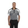 Elevate Men's Steel Grey/Black/White Vesta Short Sleeve Polo