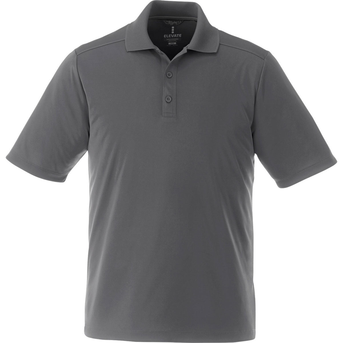 Elevate Men s Steel Grey Dade Short Sleeve Polo