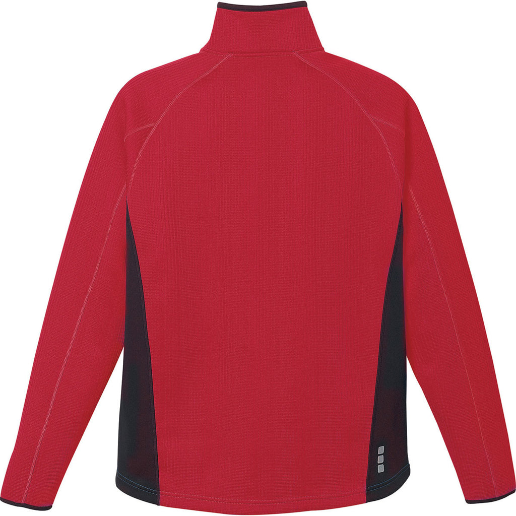 Elevate Men's Team Red Ferno Bonded Knit Jacket