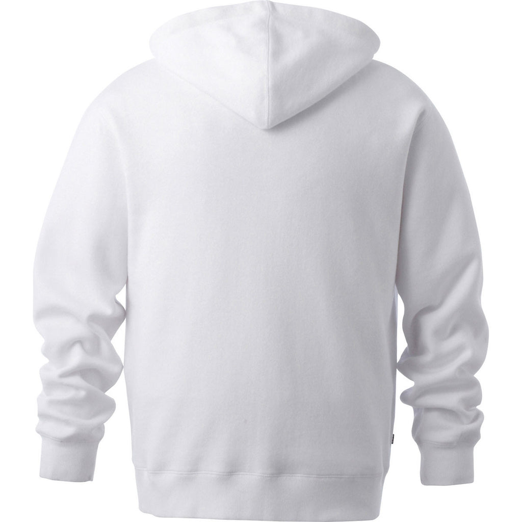 Elevate Men's White Huron Fleece Full Zip Hoodie