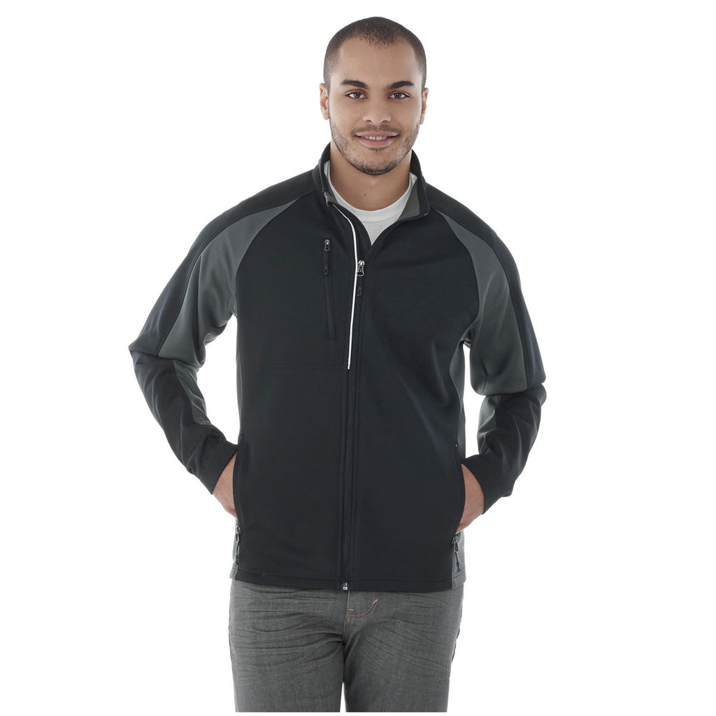 Elevate Men's Black Galeros Knit Jacket