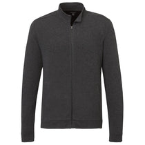 Trimark Men's Heather Dark Charcoal Rigi Eco Knit Full Zip