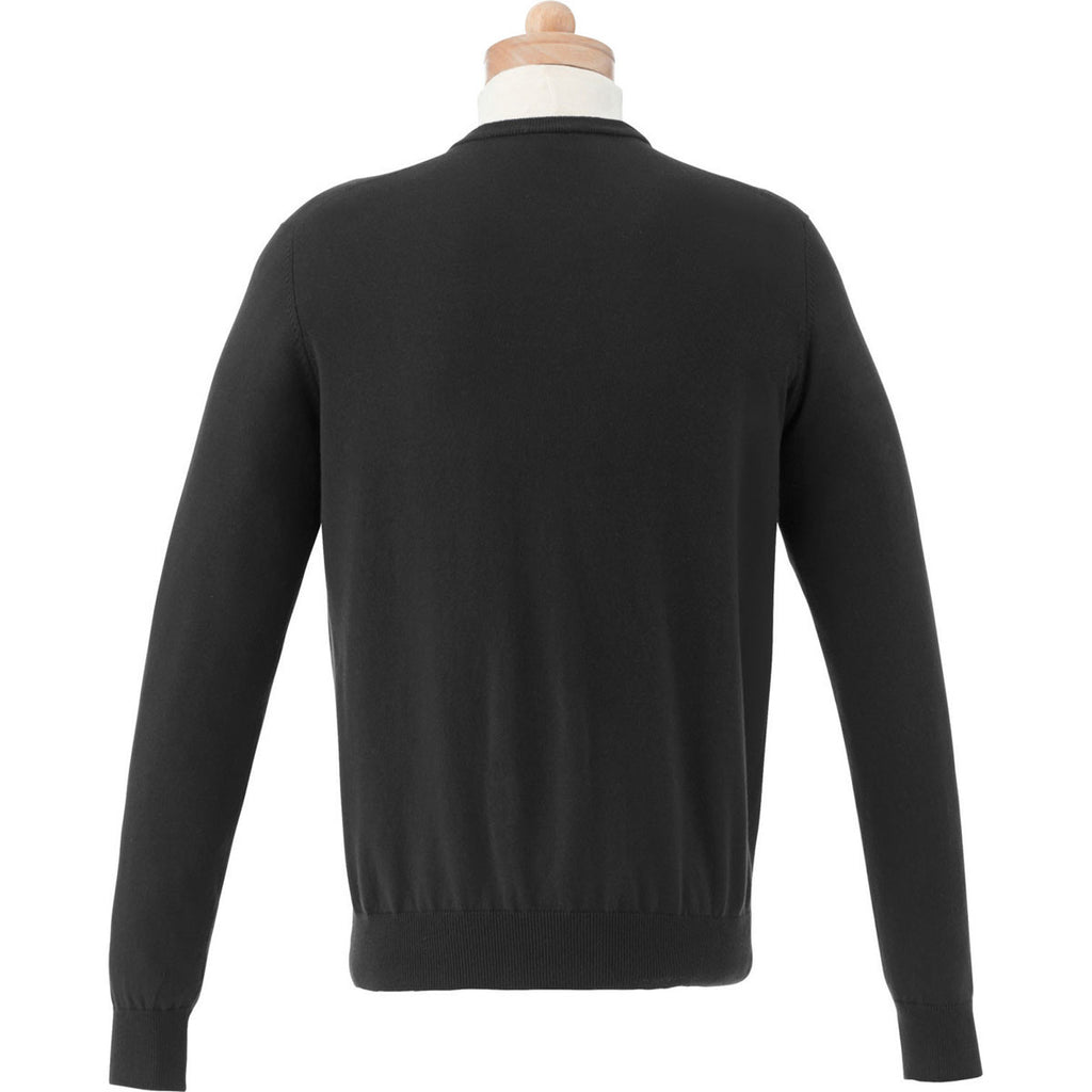 Elevate Men's Black Osborn V-Neck Sweater