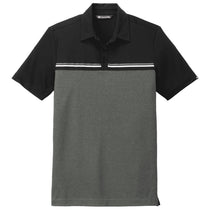 TravisMathew Men's Black/Dark Grey Heather Sunset Blocked Polo