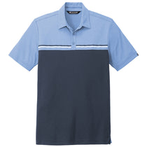 TravisMathew Men's Riviera Heather/Blue Nights Sunset Blocked Polo