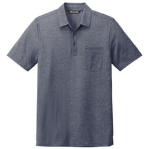 TravisMathew Men's Blue Nights Heather Oceanside Heather Pocket Polo