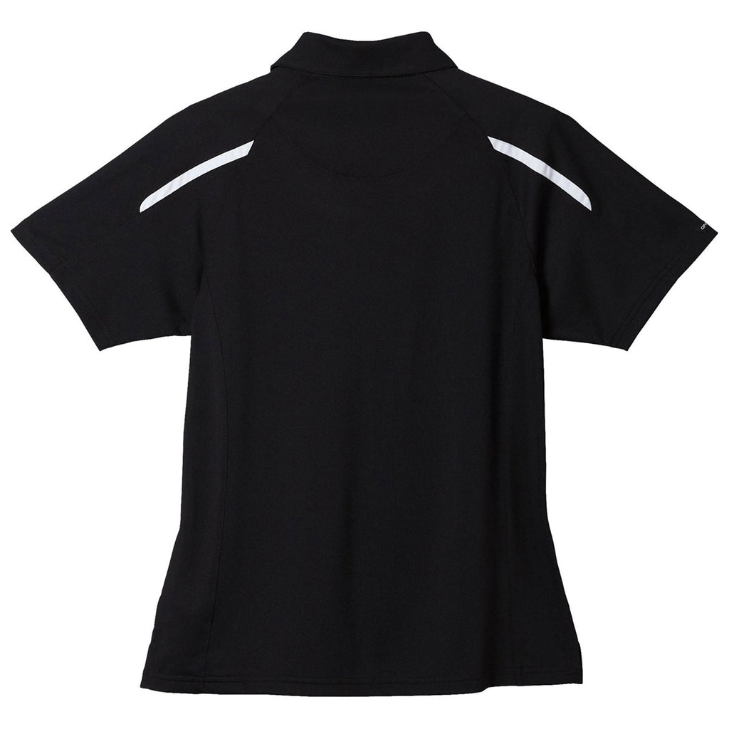 Elevate Women's Black/White Nyos Short Sleeve Polo