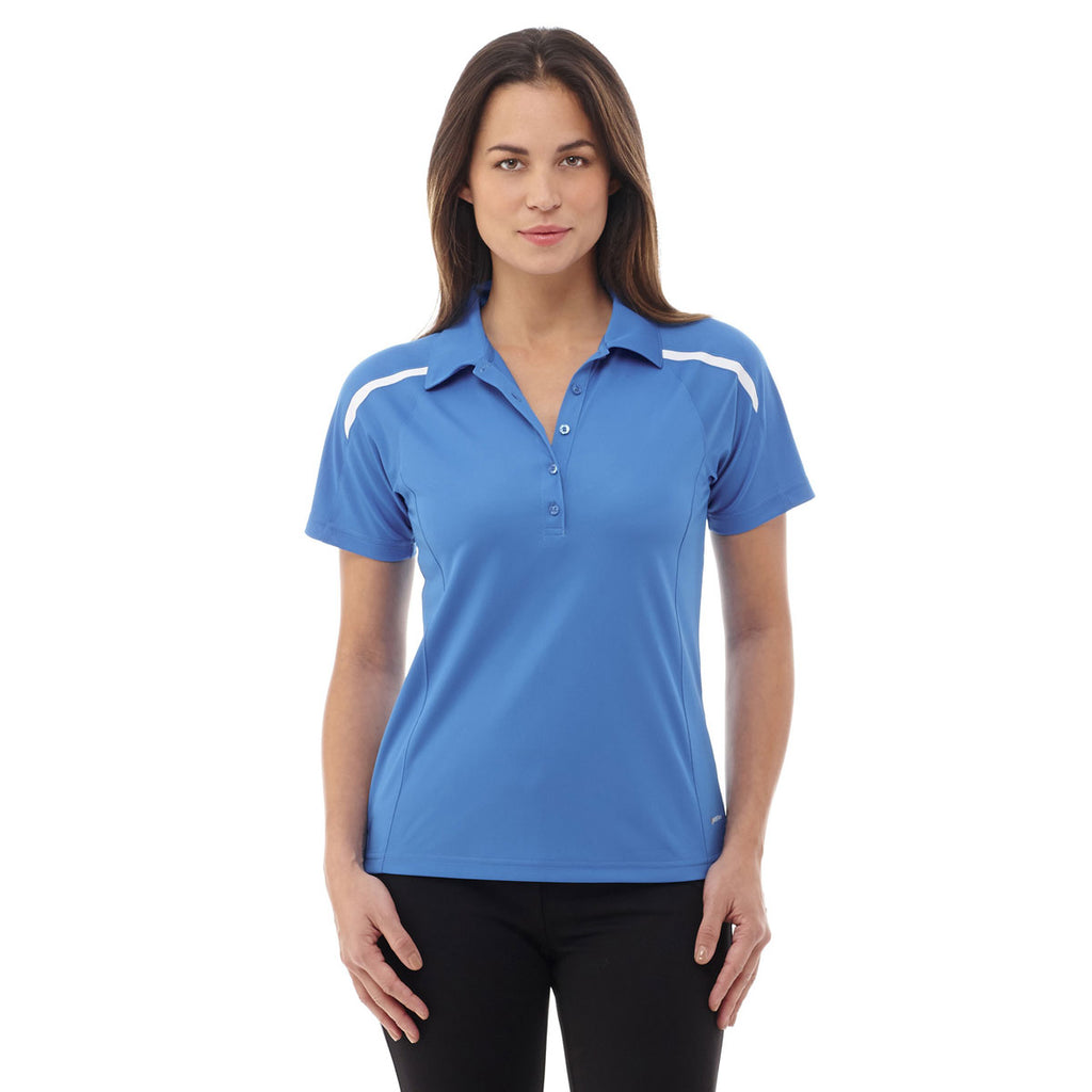 Elevate Women's Olympic Blue/White Nyos Short Sleeve Polo