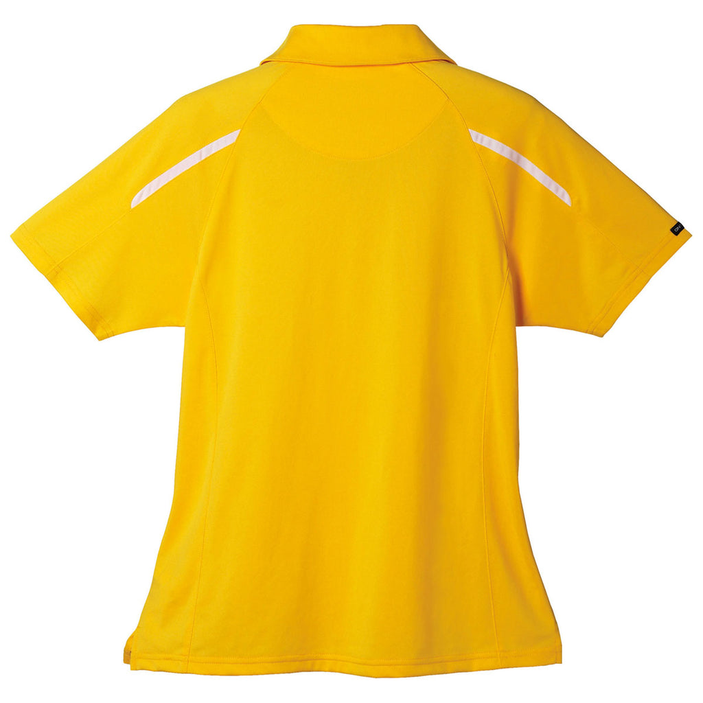 Elevate Women's Yellow/White Nyos Short Sleeve Polo