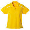 Elevate Women's Yellow/White Nyos Short Sleeve Polo