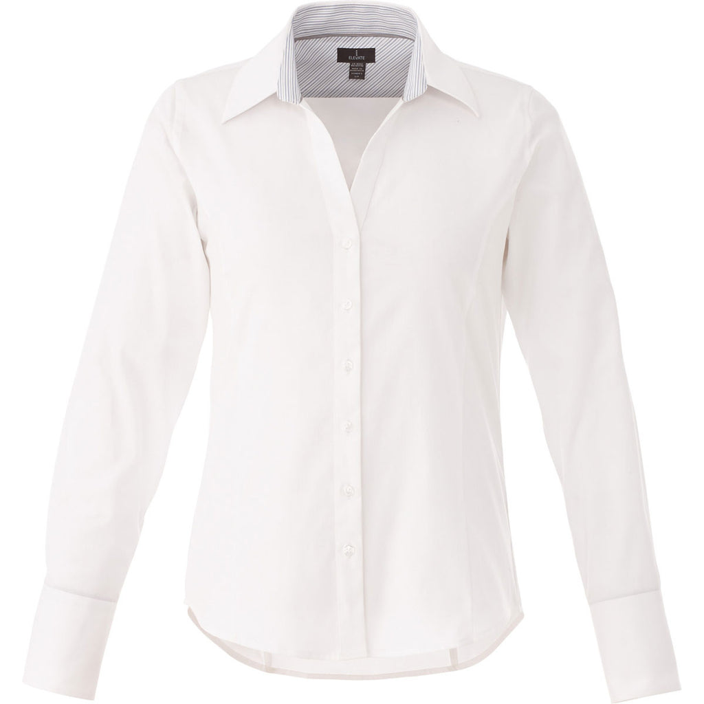 Elevate Women's White Cromwell Long Sleeve Shirt