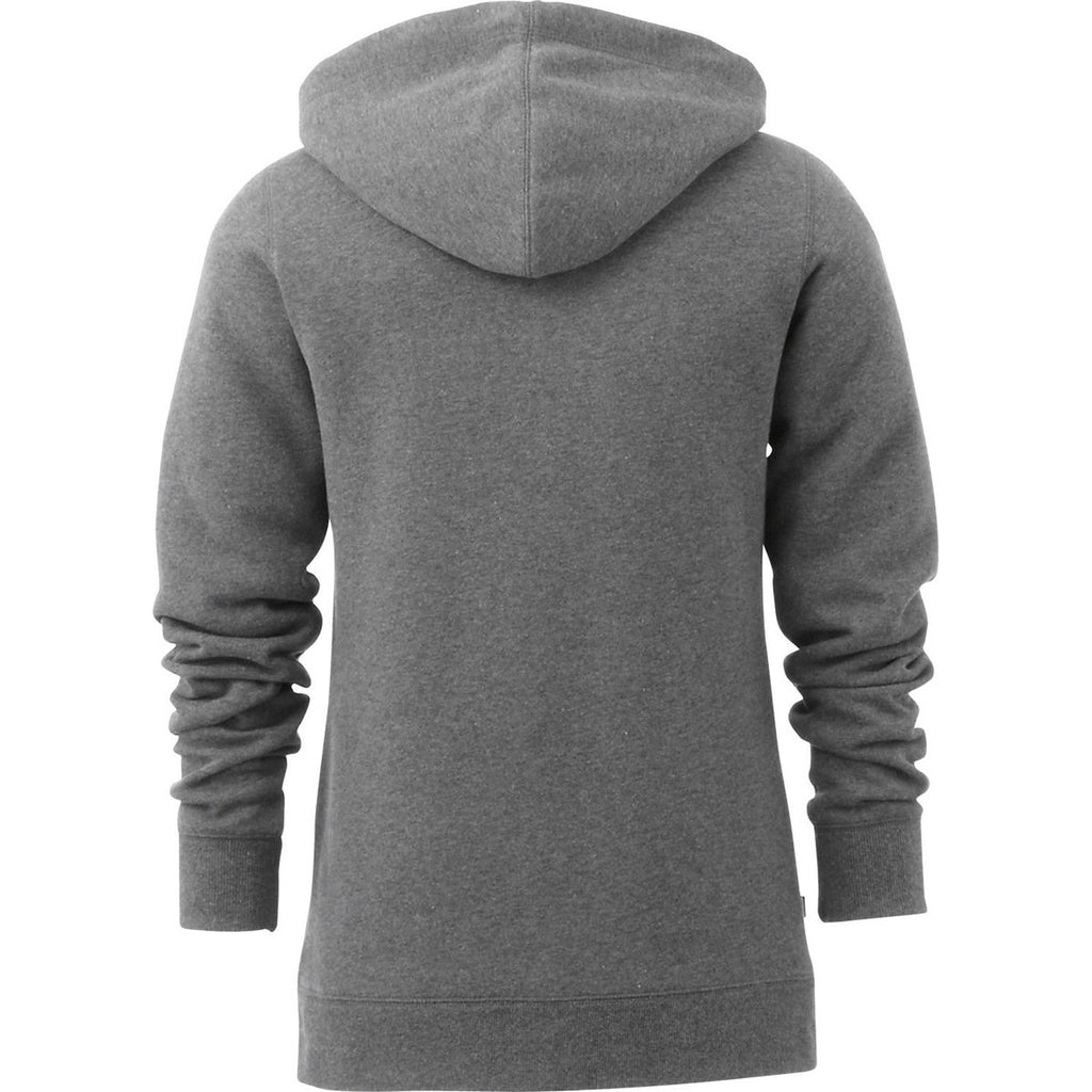 Elevate Women's Heather Charcoal Huron Fleece Full Zip Hoodie