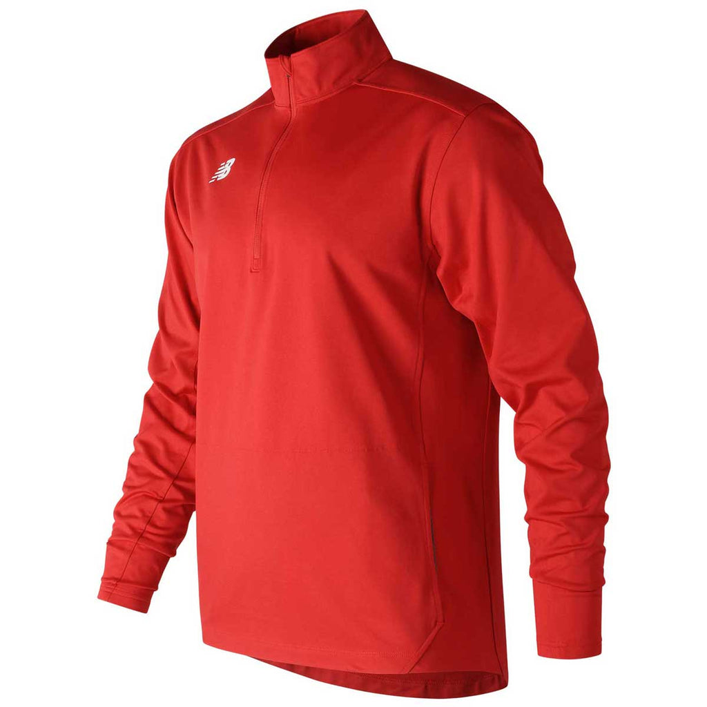 New Balance Men's Team Red Lightweight Solid Half Zip