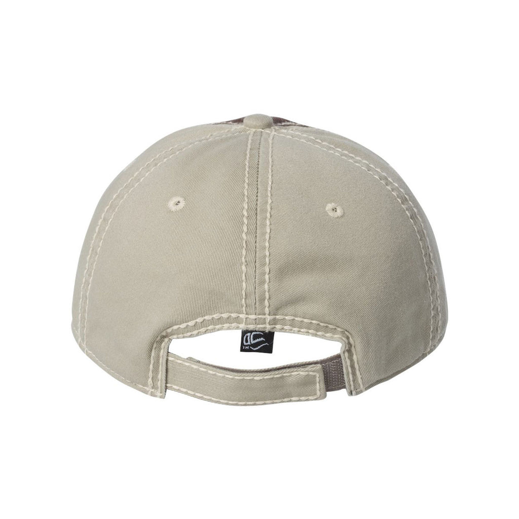 Outdoor Cap Brown/Khaki/Black Washed Chino Cap with Contrast Stitching