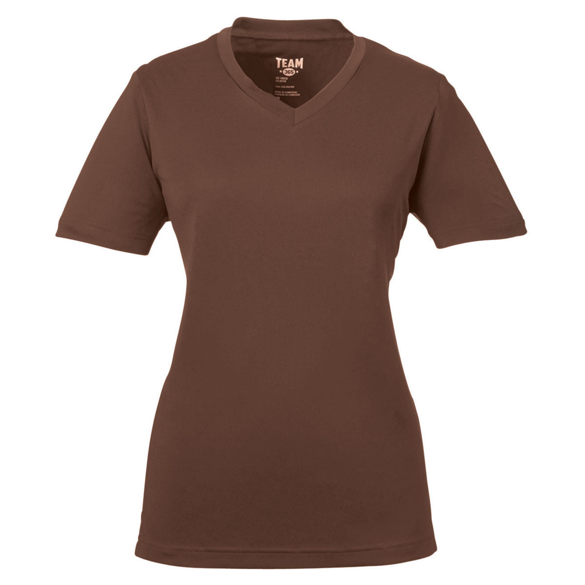 Team 365 Women's Sport Dark Brown Zone Performance T-Shirt